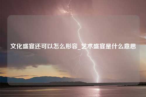 文化盛宴还可以怎么形容_艺术盛宴是什么意思