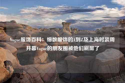 Vogue服饰百科：细数服饰的A到Z及上海时装周开幕Vogue的朋友圈被他们刷屏了