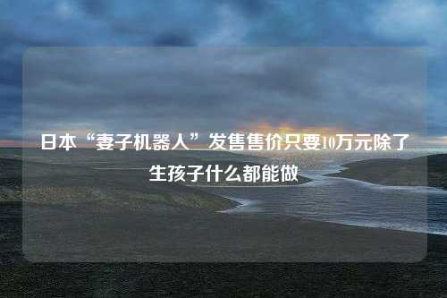 日本“妻子机器人”发售售价只要10万元除了生孩子什么都能做