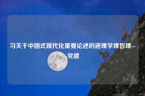 习关于中国式现代化重要论述的道理学理哲理---党建