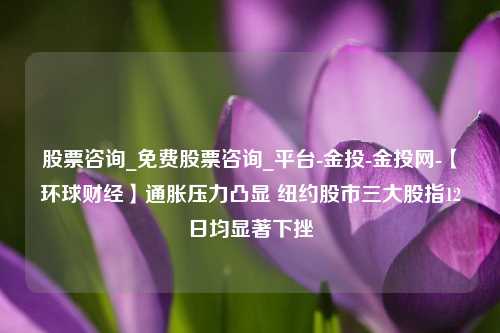 股票咨询_免费股票咨询_平台-金投-金投网-【环球财经】通胀压力凸显 纽约股市三大股指12日均显著下挫