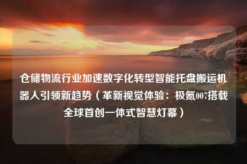 仓储物流行业加速数字化转型智能托盘搬运机器人引领新趋势（革新视觉体验：极氪007搭载全球首创一体式智慧灯幕）