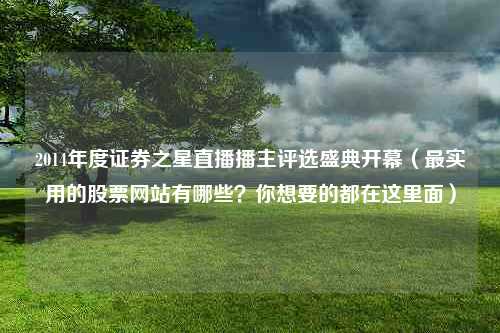 2014年度证券之星直播播主评选盛典开幕（最实用的股票网站有哪些？你想要的都在这里面）