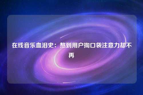 在线音乐血泪史：熬到用户掏口袋注意力却不再