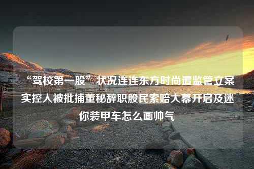 “驾校第一股”状况连连东方时尚遭监管立案 实控人被批捕董秘辞职股民索赔大幕开启及迷你装甲车怎么画帅气