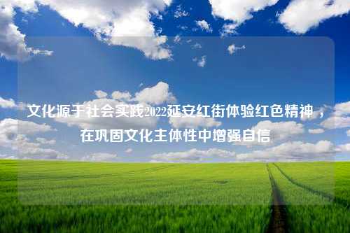 文化源于社会实践2022延安红街体验红色精神 ，在巩固文化主体性中增强自信