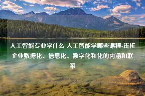 人工智能专业学什么 人工智能学哪些课程-浅析企业数据化、信息化、数字化和化的内涵和联系