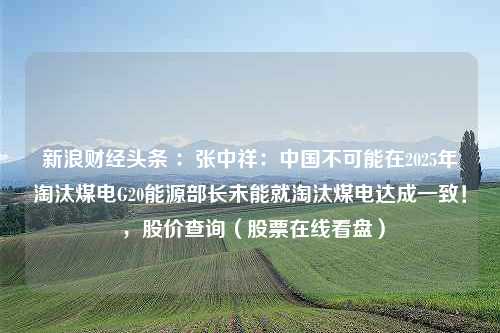 新浪财经头条 ：张中祥：中国不可能在2025年淘汰煤电G20能源部长未能就淘汰煤电达成一致！ ，股价查询（股票在线看盘）