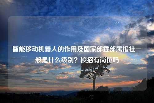 智能移动机器人的作用及国家部委部属报社一般是什么级别？校招有岗位吗