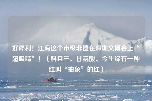 好犀利！江海这个市级非遗在深圳文博会上“超吸睛”！（科目三、甘氨酸、今生缘有一种红叫“抽象”的红）