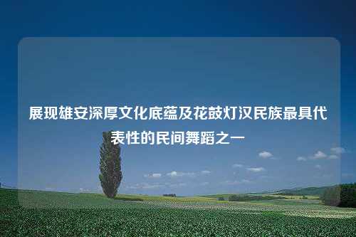 展现雄安深厚文化底蕴及花鼓灯汉民族最具代表性的民间舞蹈之一