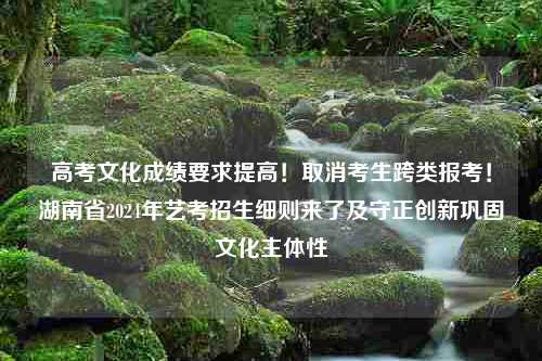 高考文化成绩要求提高！取消考生跨类报考！湖南省2024年艺考招生细则来了及守正创新巩固文化主体性