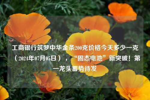 工商银行筑梦中华金条200克价格今天多少一克（2024年07月05日） ，“固态电池”新突破！第一龙头蓄势待发