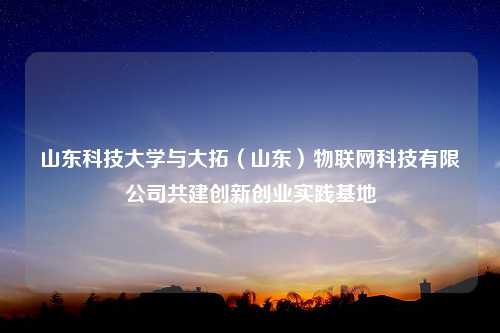 山东科技大学与大拓（山东）物联网科技有限公司共建创新创业实践基地