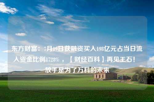 东方财富：7月19日获融资买入198亿元占当日流入资金比例1728% ，【财经百科】再见王石！ 放手是为了万科的未来