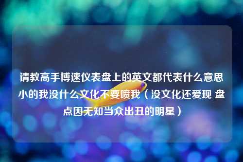 请教高手博速仪表盘上的英文都代表什么意思小的我没什么文化不要喷我（没文化还爱现 盘点因无知当众出丑的明星）