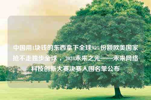 中国用1块钱的东西拿下全球95%份额欧美国家抢不走独步全球 ，2024未来之光——未来网络科技创新大赛决赛入围名单公布