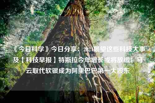 《今日科学》今日分享：2024展望这些科技大事及【科技早报】特斯拉今年增长或将放缓；马云取代软银成为阿里巴巴第一大股东