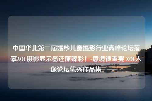 中国华北第二届婚纱儿童摄影行业高峰论坛落幕AOC摄影显示器还原臻彩！-意境很重要 ZOL人像论坛优秀作品集