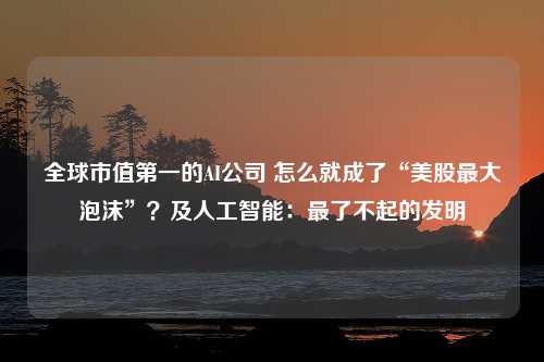 全球市值第一的AI公司 怎么就成了“美股最大泡沫”？及人工智能：最了不起的发明