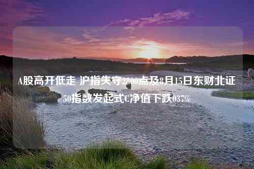 A股高开低走 沪指失守2800点及8月15日东财北证50指数发起式C净值下跌037%