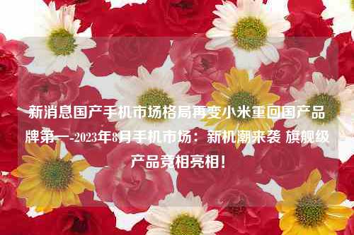 新消息国产手机市场格局再变小米重回国产品牌第一-2023年8月手机市场：新机潮来袭 旗舰级产品竞相亮相！