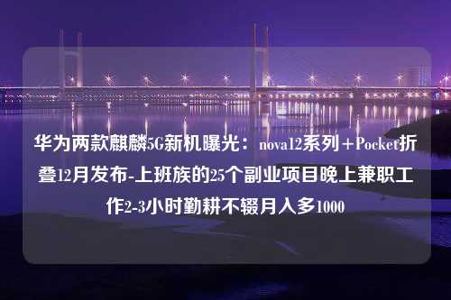 华为两款麒麟5G新机曝光：nova12系列+Pocket折叠12月发布-上班族的25个副业项目晚上兼职工作2-3小时勤耕不辍月入多1000