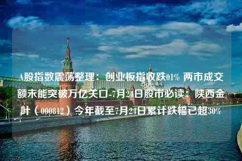 A股指数震荡整理：创业板指收跌01% 两市成交额未能突破万亿关口-7月24日股市必读：陕西金叶（000812）今年截至7月24日累计跌幅已超30%