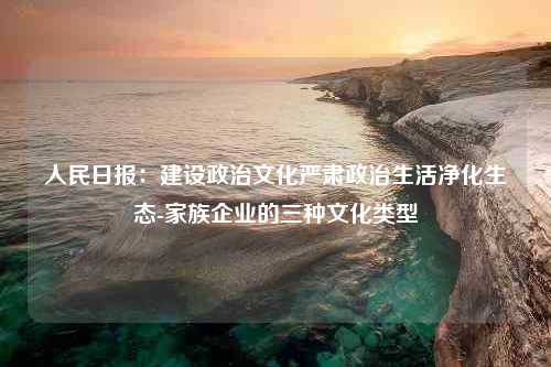 人民日报：建设政治文化严肃政治生活净化生态-家族企业的三种文化类型