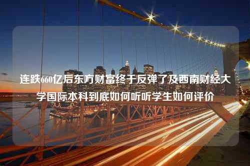 连跌660亿后东方财富终于反弹了及西南财经大学国际本科到底如何听听学生如何评价