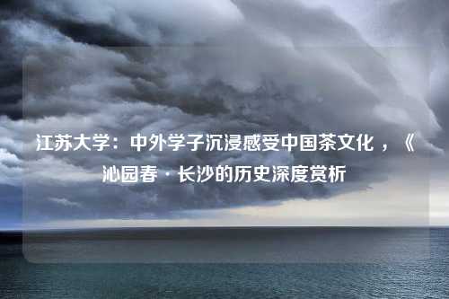 江苏大学：中外学子沉浸感受中国茶文化 ，《沁园春·长沙的历史深度赏析