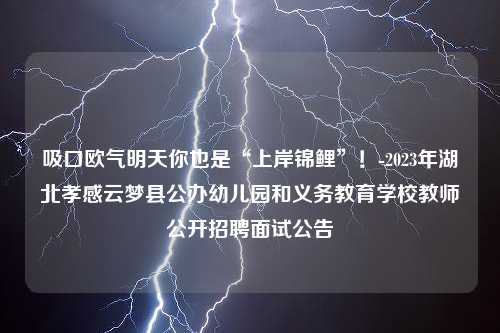 吸口欧气明天你也是“上岸锦鲤”！-2023年湖北孝感云梦县公办幼儿园和义务教育学校教师公开招聘面试公告