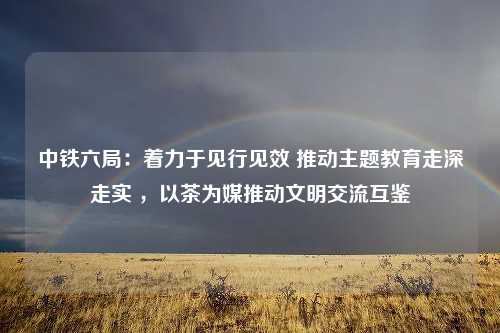 中铁六局：着力于见行见效 推动主题教育走深走实 ，以茶为媒推动文明交流互鉴