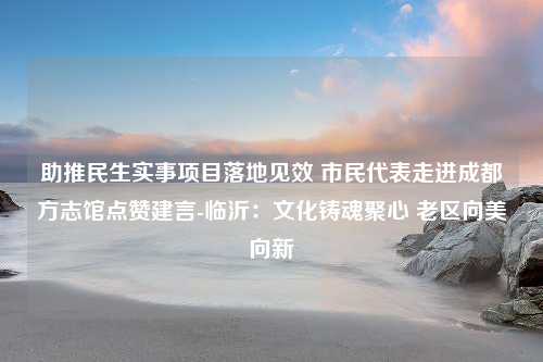 助推民生实事项目落地见效 市民代表走进成都方志馆点赞建言-临沂：文化铸魂聚心 老区向美向新