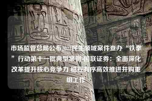 市场监管总局公布2023民生领域案件查办“铁拳”行动第十一批典型案例-国联证券：全面深化改革提升核心竞争力 稳妥有序高效推进并购重组工作