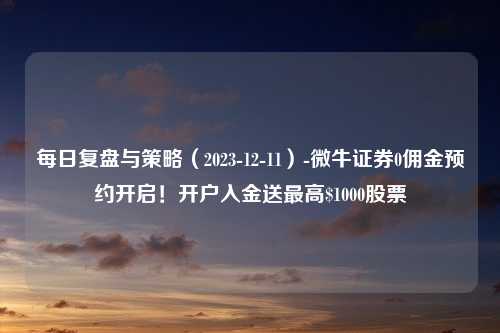 每日复盘与策略（2023-12-11）-微牛证券0佣金预约开启！开户入金送最高$1000股票