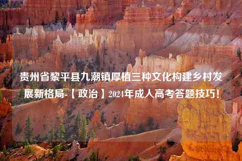 贵州省黎平县九潮镇厚植三种文化构建乡村发展新格局-【政治】2024年成人高考答题技巧！