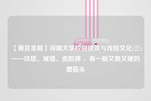 【黉宫圣殿】河南大学校园建筑与传统文化(三)——铁塔、城墙、贡院碑 ，有一根又黑又硬的蘑菇头